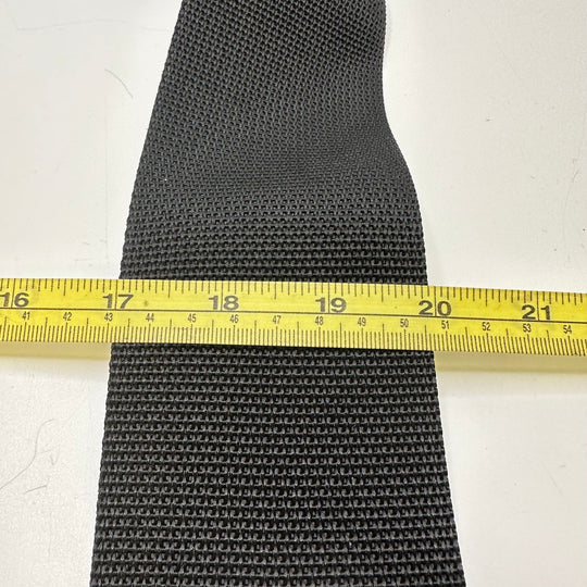 3" (76mm) Webbing Trim - Black - 1.9M Bundle - True Deadstock supplies Fabric by private - Sustainable Textile | FABCYCLE