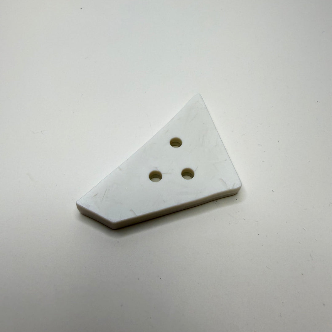 3 Hole Button - 70MM Plastic - White - True Deadstock supplies Fabric by private - Sustainable Textile | FABCYCLE