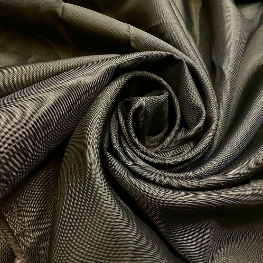 I Prefer The Original Jumanji - Satin Poly Woven - Dark Green - Bundles - FABCYCLE Deadstock and Sustainble Fabrics and Sewing Supplies