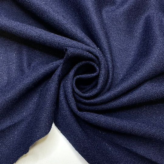 Fleece Navidad - Crepe Wool Woven - Navy - 3M Bundle - FABCYCLE Deadstock and Sustainble Fabrics and Sewing Supplies
