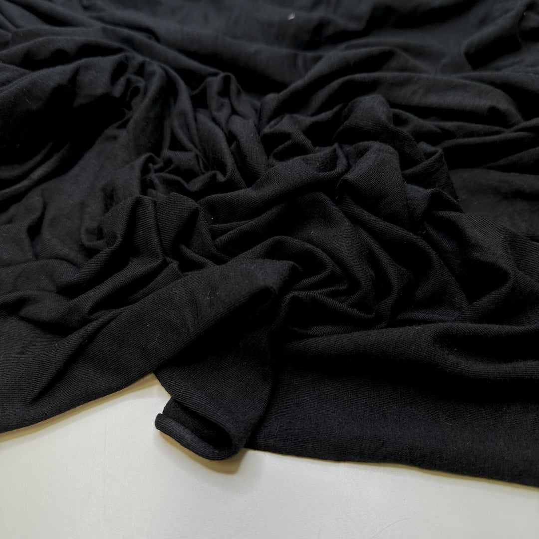 Cool Summer Nights - Jersey Cotton Blend Knit - Black - 1.55M Bundle