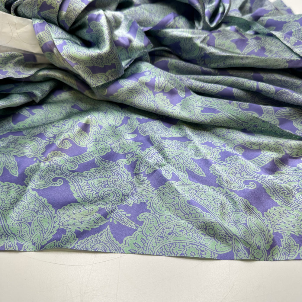 Blue/Green Mix Silk Scrap Pack - Silk Woven - Multi Geometric - Pack - FABCYCLE Deadstock and Sustainble Fabrics and Sewing Supplies