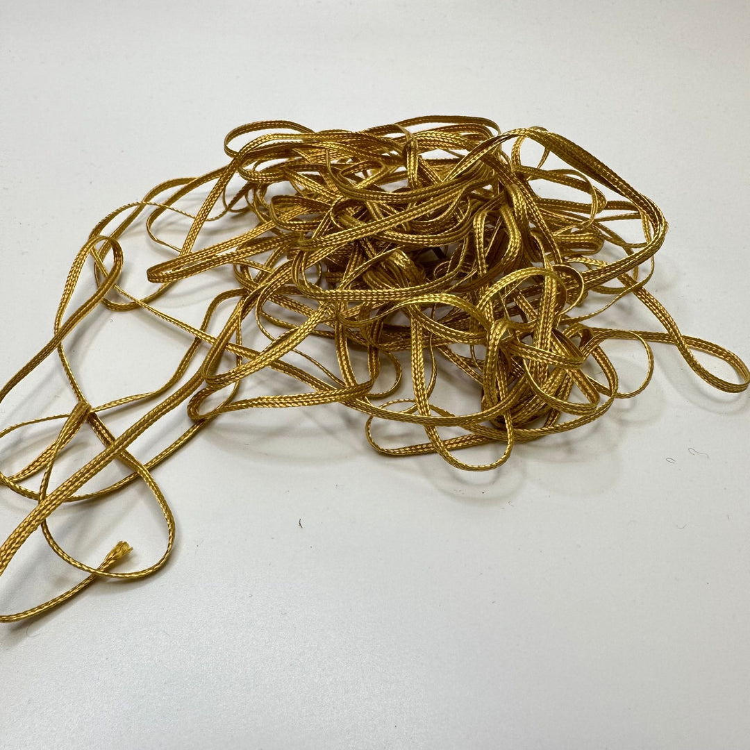 ⅛" (3mm) Braided Cording Trim - Gold - 9M Bundle - True Deadstock supplies Fabric by private - Sustainable Textile | FABCYCLE