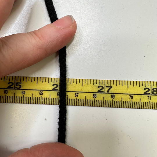 ⅛" (3mm) Rope Cording Trim - Black - 7.5M Bundle - True Deadstock supplies Fabric by private - Sustainable Textile | FABCYCLE