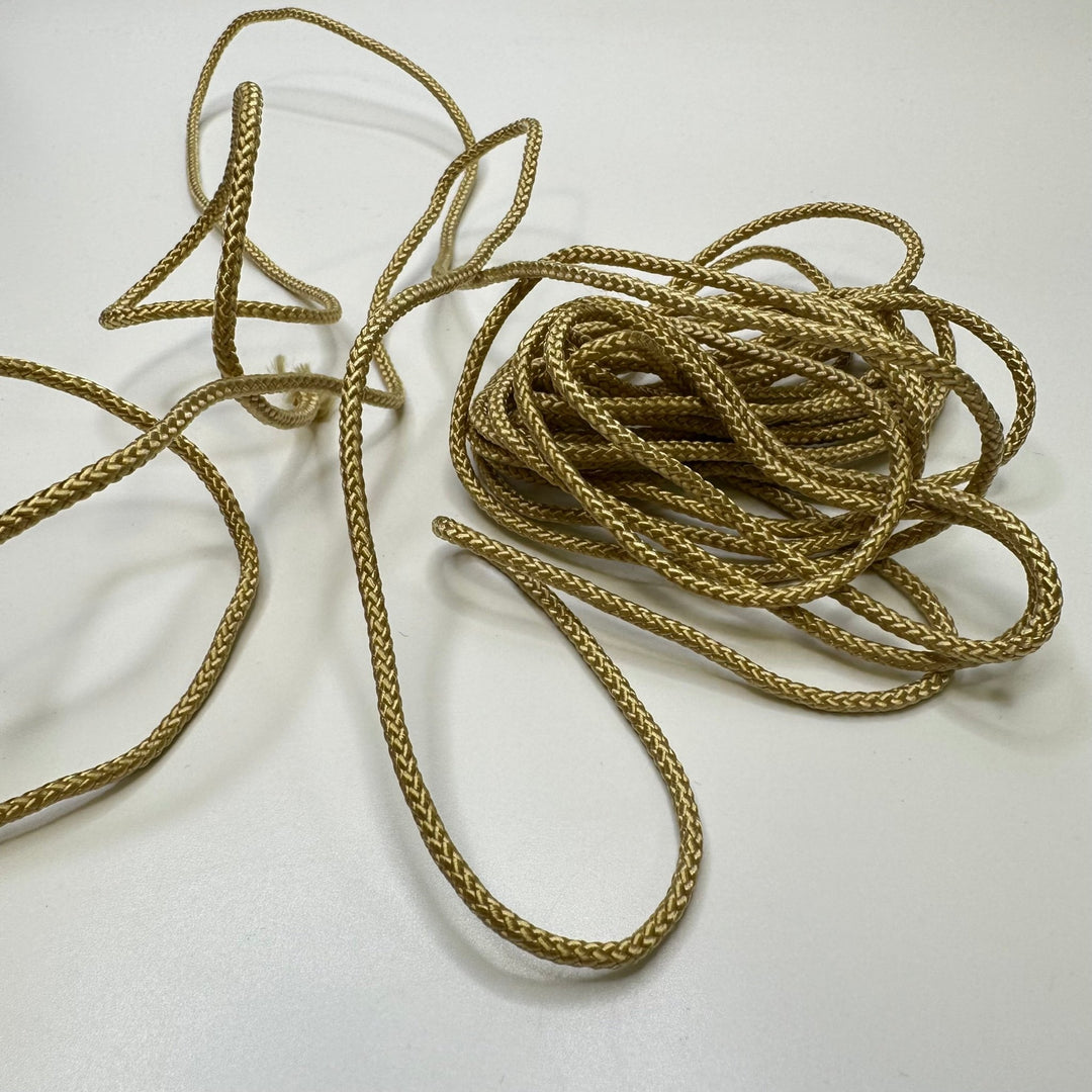 ⅛" (3mm) Stiff Rope Cording Trim - Light Gold - 4.5M Bundle - True Deadstock supplies Fabric by private - Sustainable Textile | FABCYCLE