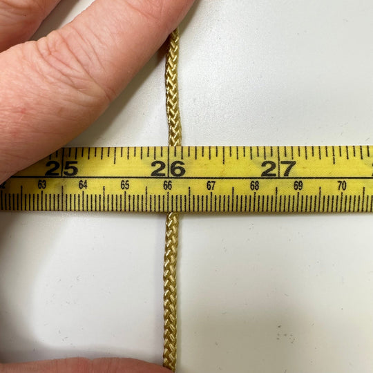 ⅛" (3mm) Stiff Rope Cording Trim - Light Gold - 4.5M Bundle - True Deadstock supplies Fabric by private - Sustainable Textile | FABCYCLE