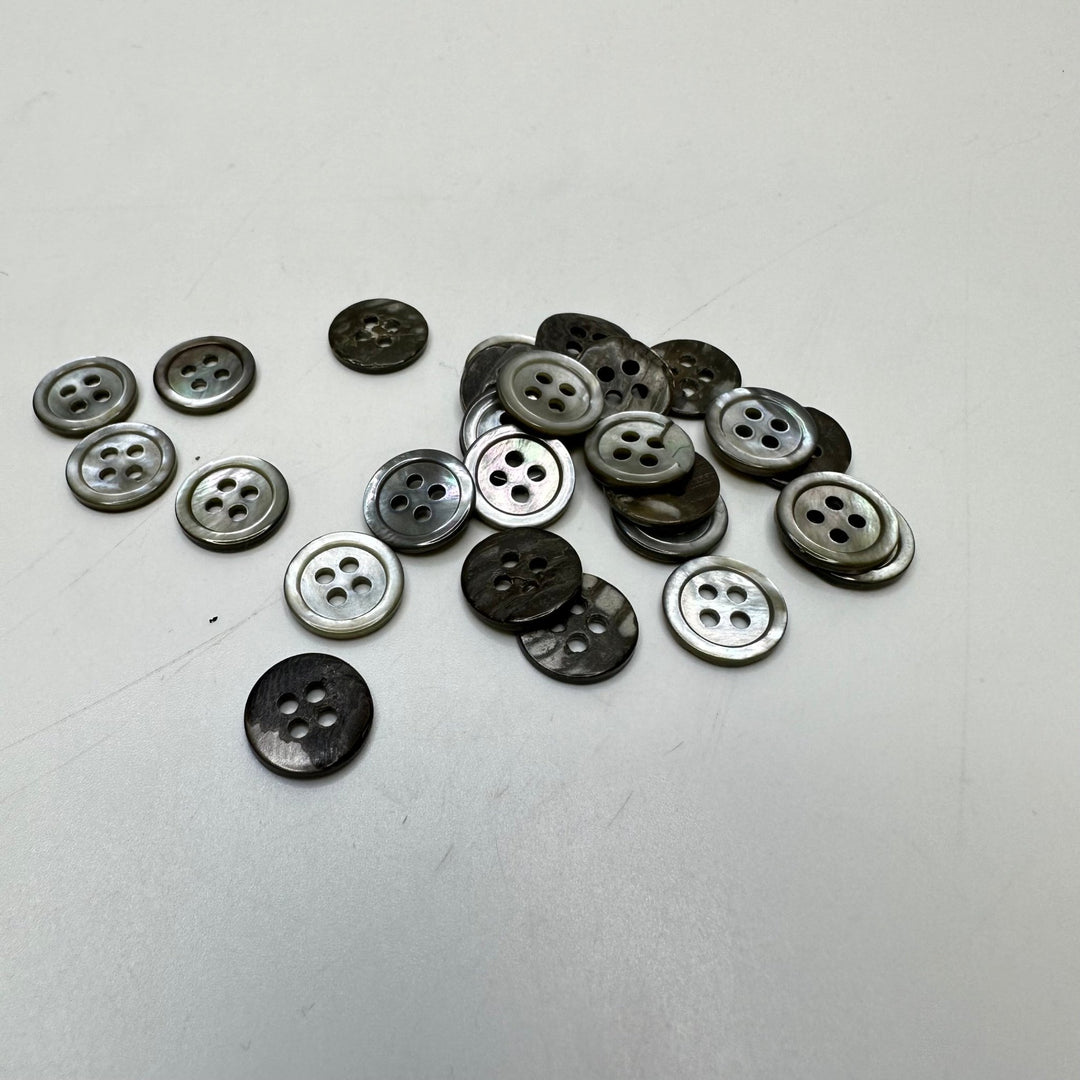 4 Hole Button - 10MM Plastic - Brown - 25 Pack - True Deadstock supplies Fabric by private - Sustainable Textile | FABCYCLE