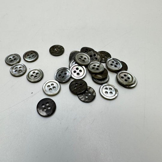 4 Hole Button - 10MM Plastic - Brown - 25 Pack - True Deadstock supplies Fabric by private - Sustainable Textile | FABCYCLE