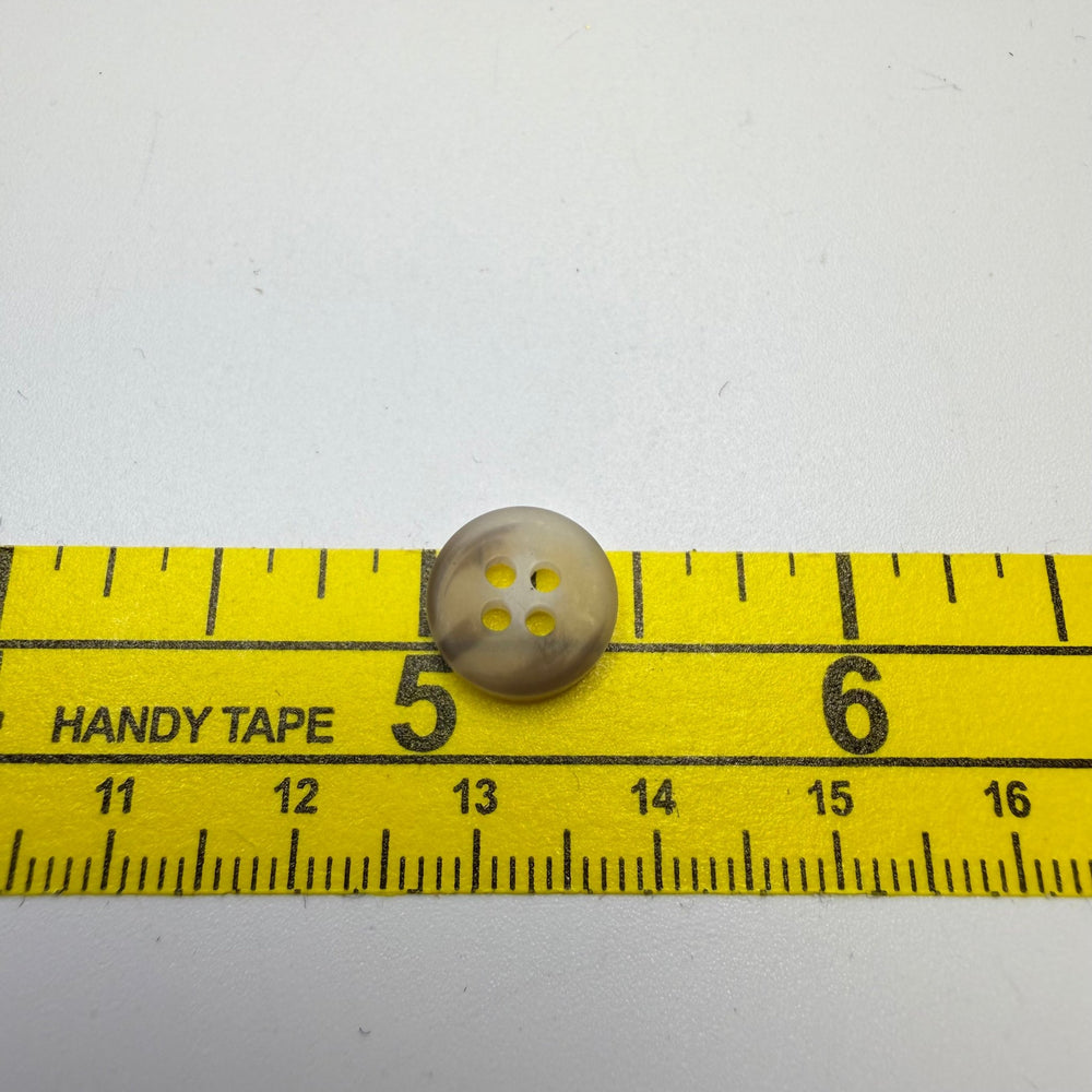 4 Hole Button - 10MM Plastic - Cream/Beige - 14 Pack - True Deadstock supplies Fabric by private - Sustainable Textile | FABCYCLE