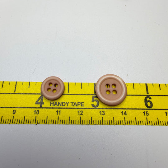 4 Hole Button - 10MM Plastic - Nude Beige - 6 Pack - True Deadstock supplies Fabric by private - Sustainable Textile | FABCYCLE