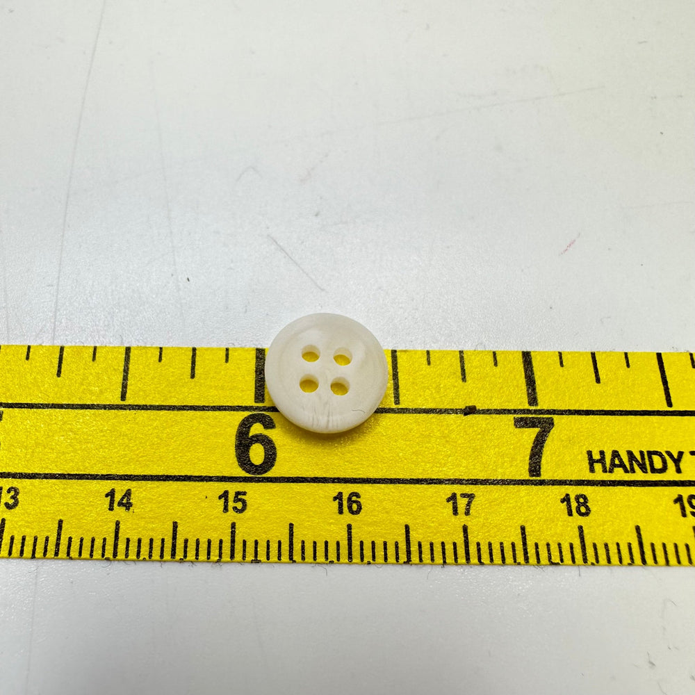 4 Hole Button - 12MM Plastic - White - 10 Pack - True Deadstock supplies Fabric by private - Sustainable Textile | FABCYCLE