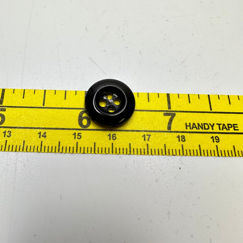 4 Hole Button - 13MM Plastic - Black - 10 Pack - True Deadstock supplies Fabric by private - Sustainable Textile | FABCYCLE