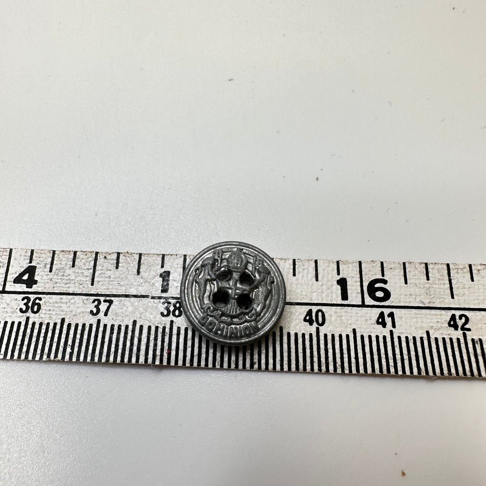 4 Hole Button - 15MM Metal - Grey - 25 Pack - True Deadstock supplies Fabric by private - Sustainable Textile | FABCYCLE