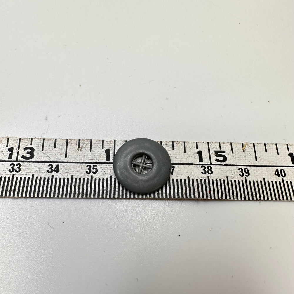 4 Hole Button - 15MM Metal - Silver - True Deadstock supplies Fabric by private - Sustainable Textile | FABCYCLE