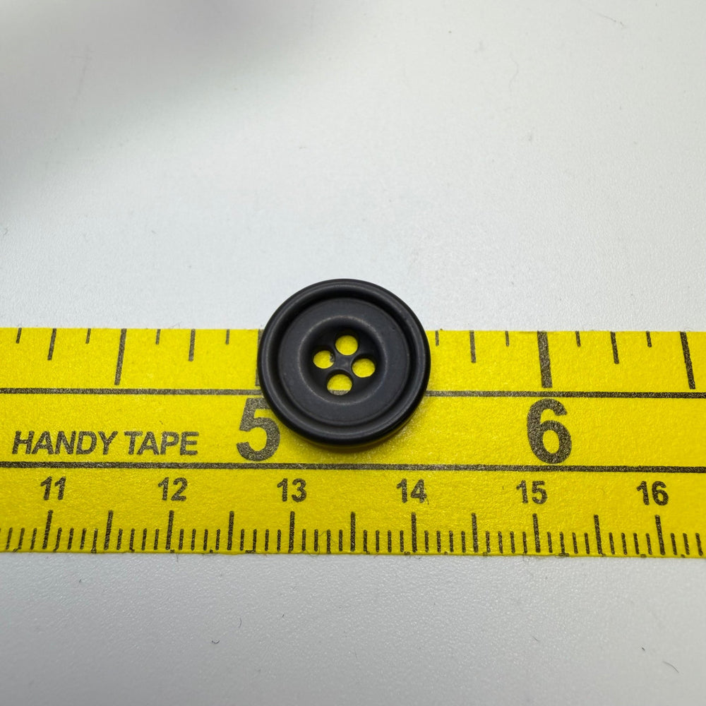 4 Hole Button - 15MM Plastic - Black - 5 Pack - True Deadstock supplies Fabric by private - Sustainable Textile | FABCYCLE