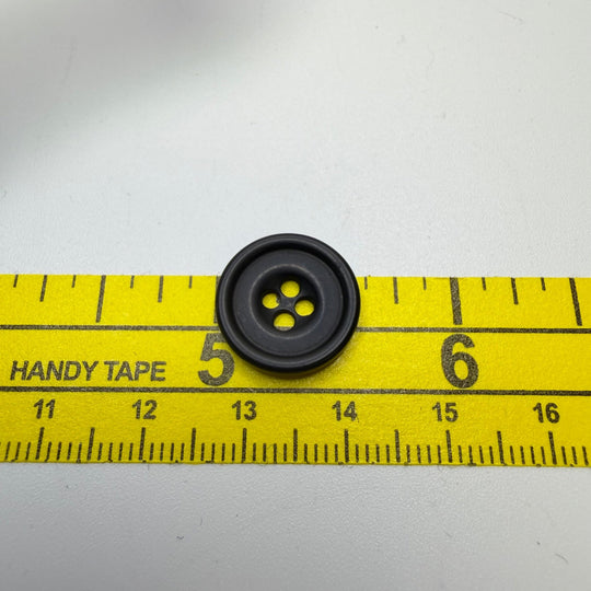 4 Hole Button - 15MM Plastic - Black - 5 Pack - True Deadstock supplies Fabric by private - Sustainable Textile | FABCYCLE