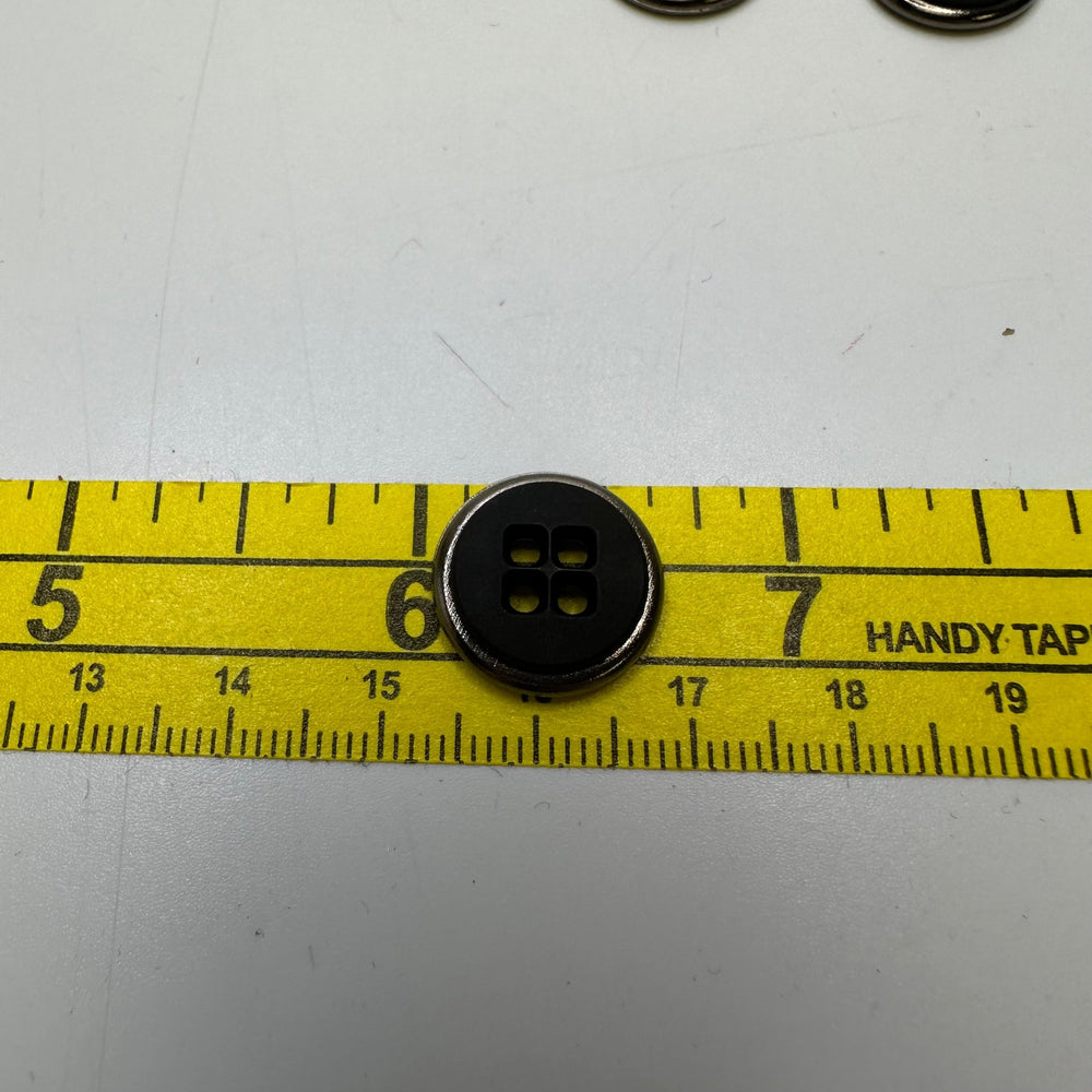 4 Hole Button - 15MM Plastic - Brass - True Deadstock supplies Fabric by private - Sustainable Textile | FABCYCLE
