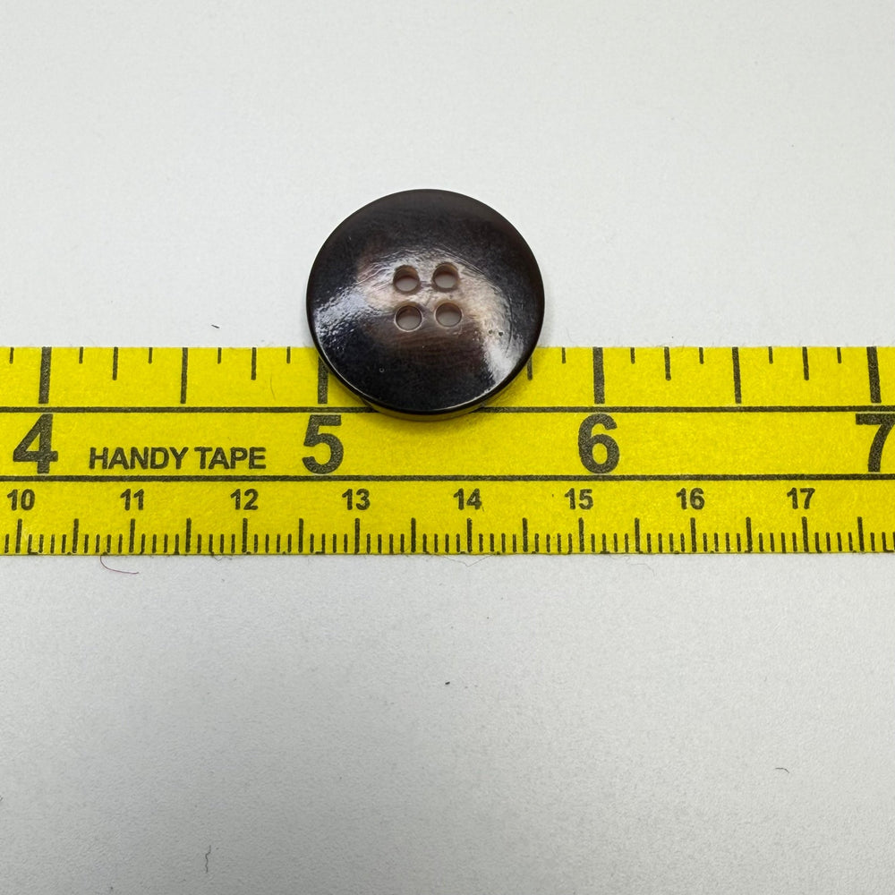 4 Hole Button - 15MM Plastic - Brown - 3 Pack - True Deadstock supplies Fabric by private - Sustainable Textile | FABCYCLE