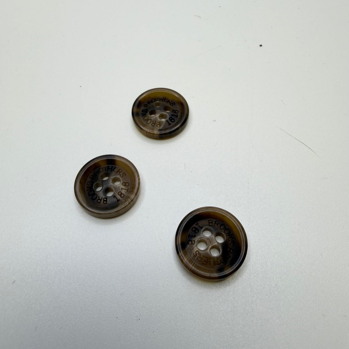 4 Hole Button - 15MM Plastic - Brown/Beige - 3 Pack - True Deadstock supplies Fabric by private - Sustainable Textile | FABCYCLE