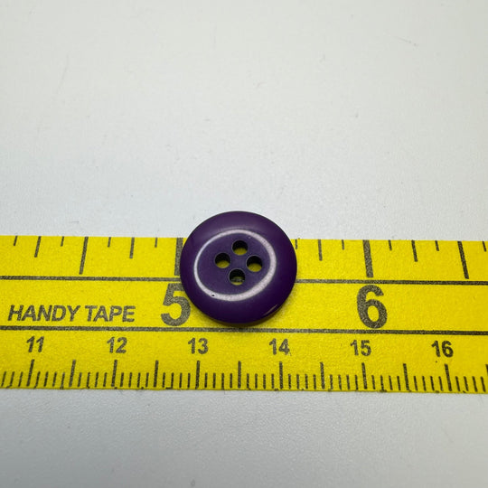 4 Hole Button - 15MM Plastic - Dark Purple - 9 Pack - True Deadstock supplies Fabric by private - Sustainable Textile | FABCYCLE
