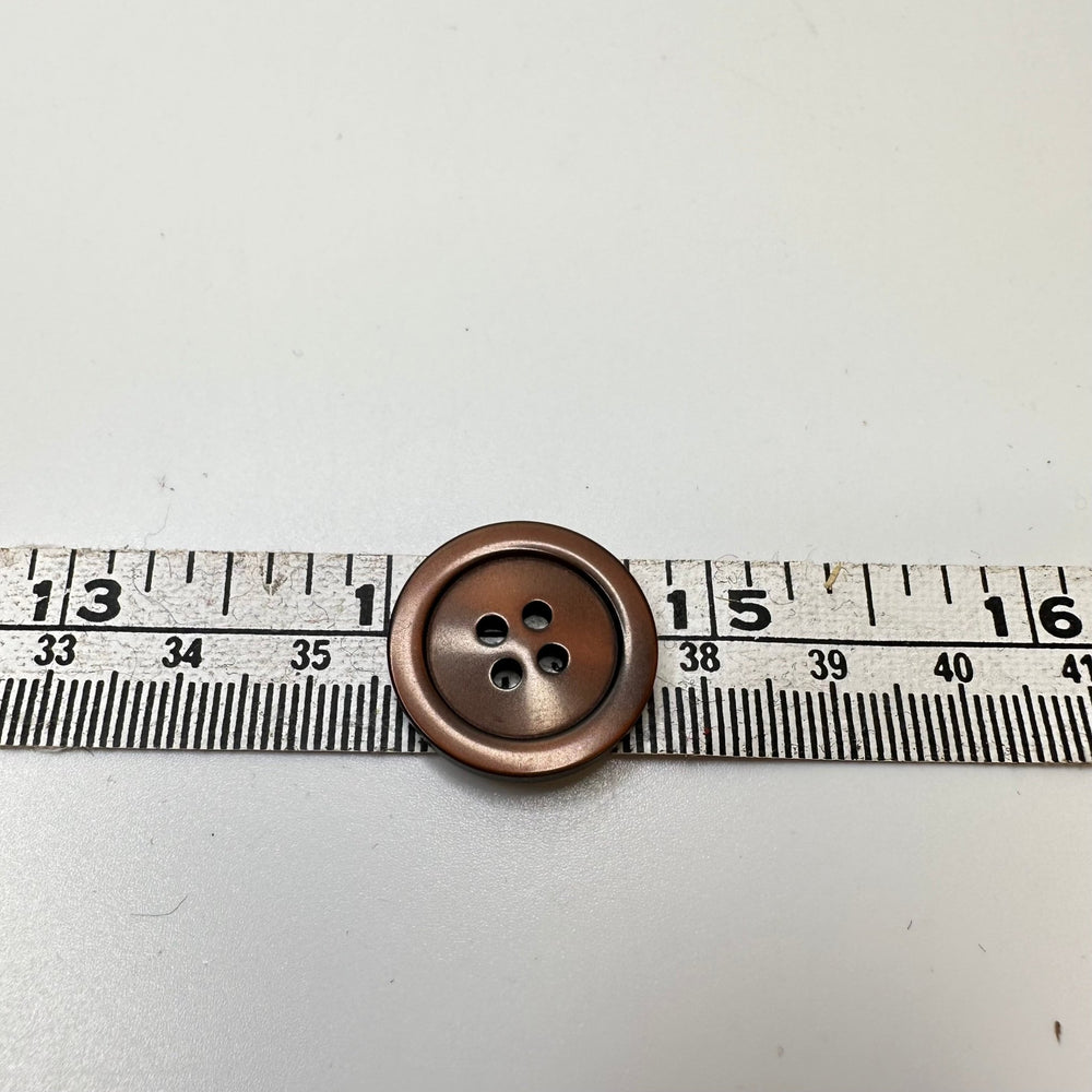 4 Hole Button - 20MM Plastic - Brown/Burgundy - 25 Pack - True Deadstock supplies Fabric by private - Sustainable Textile | FABCYCLE