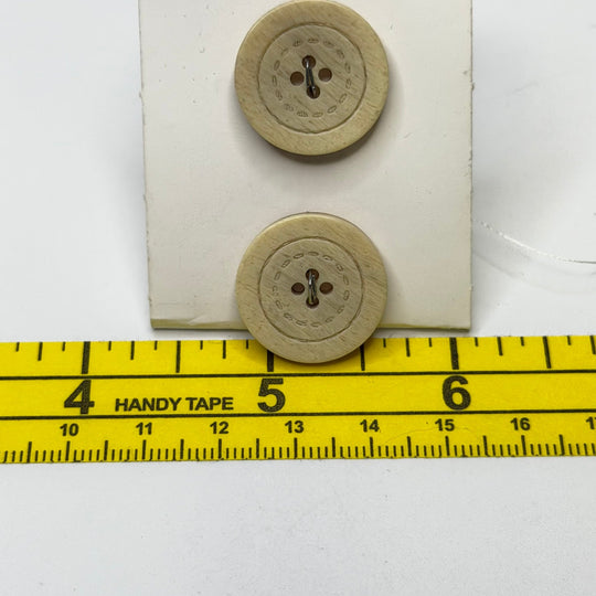 4 Hole Button - 20MM Plastic - Cream - 2 Pack - True Deadstock supplies Fabric by private - Sustainable Textile | FABCYCLE