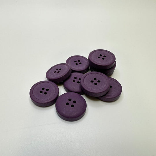 4 Hole Button - 20MM Plastic - Purple - 10 Pack - True Deadstock supplies Fabric by private - Sustainable Textile | FABCYCLE