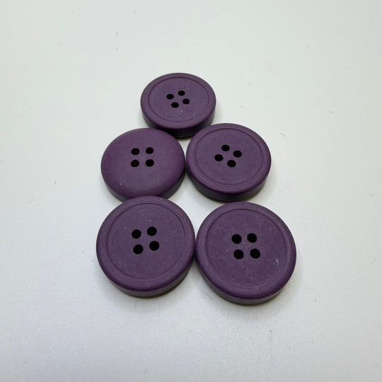 4 Hole Button - 20MM Plastic - Purple - 5 Pack - True Deadstock supplies Fabric by private - Sustainable Textile | FABCYCLE