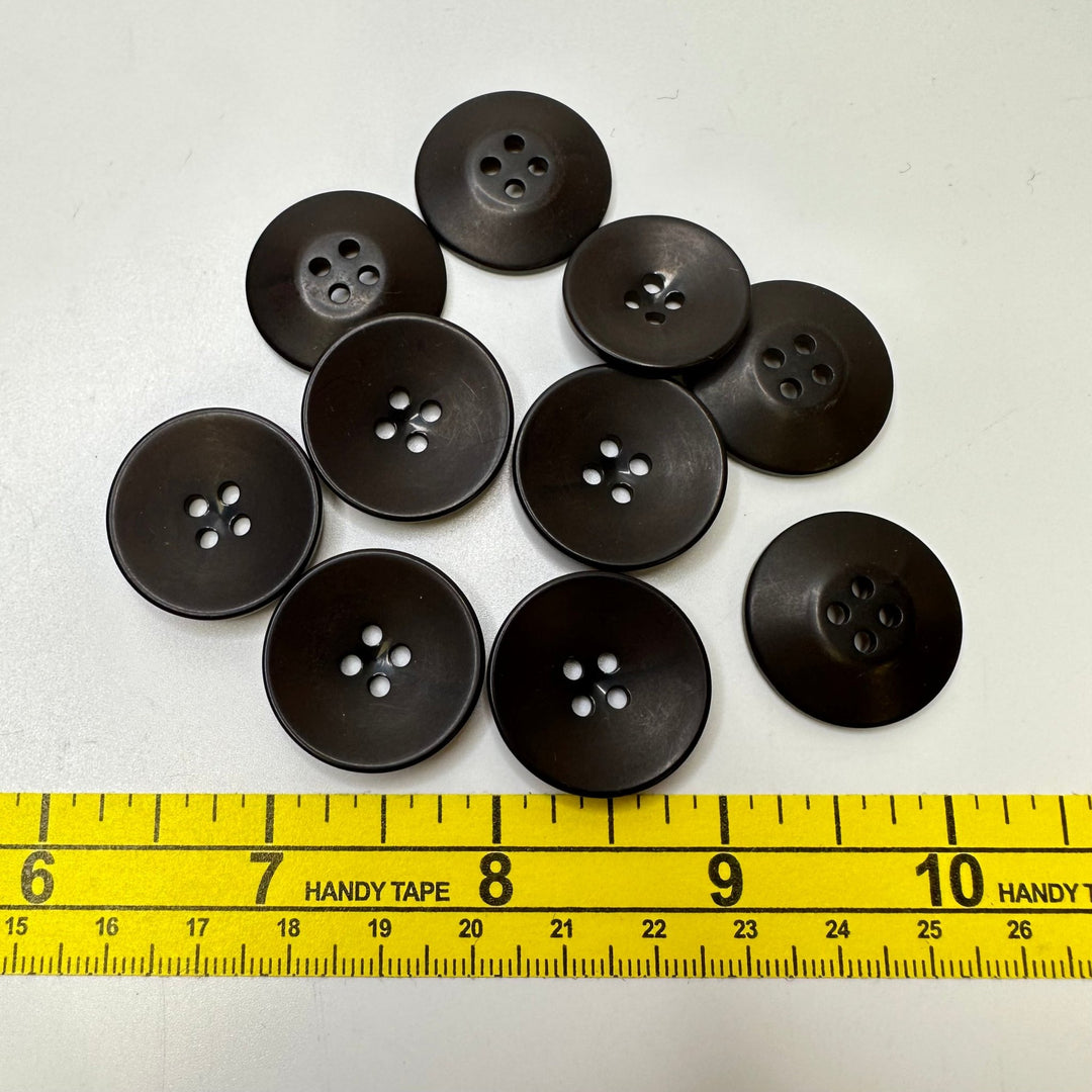 4 Hole Button - 25MM Plastic - Black - 10 Pack - True Deadstock supplies Fabric by private - Sustainable Textile | FABCYCLE