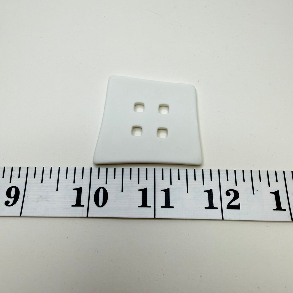 4 Hole Button - 45MM Plastic - White - True Deadstock supplies Fabric by private - Sustainable Textile | FABCYCLE