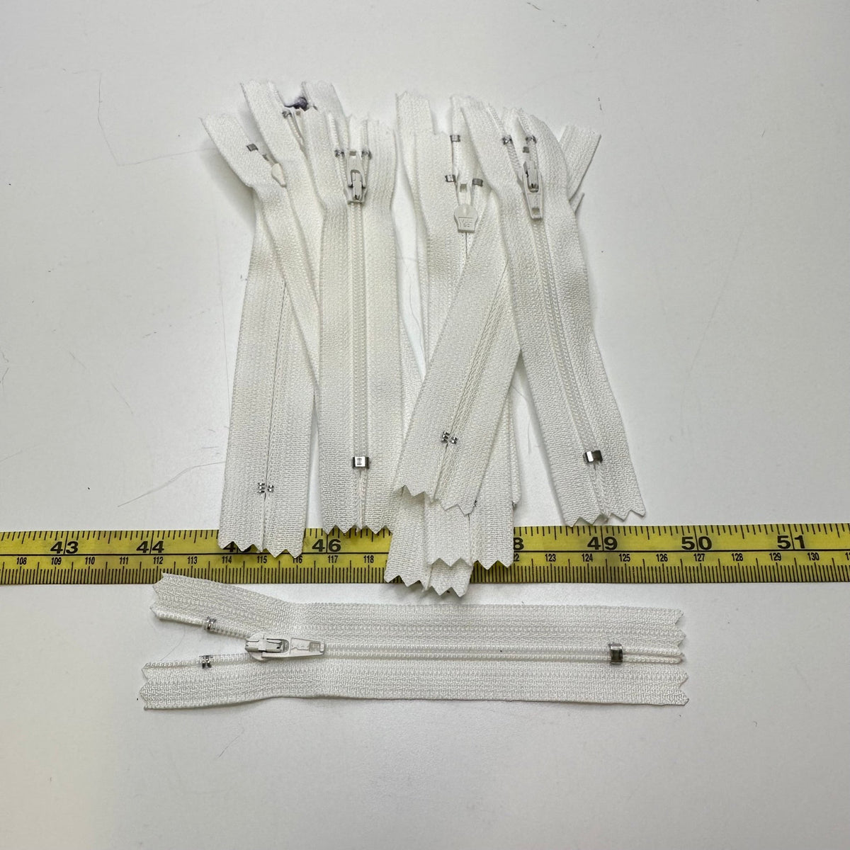 4" YKK Coil Zipper - Closed End - White - 10 Pack - True Deadstock supplies Fabric by private - Sustainable Textile | FABCYCLE