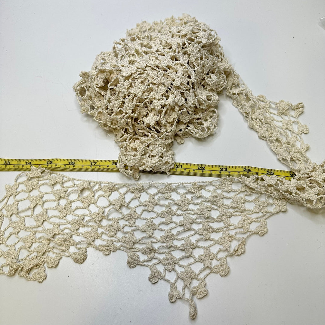 5 ½" (140mm) Lace Trim - White - 4.5M Bundle - True Deadstock supplies Fabric by private - Sustainable Textile | FABCYCLE