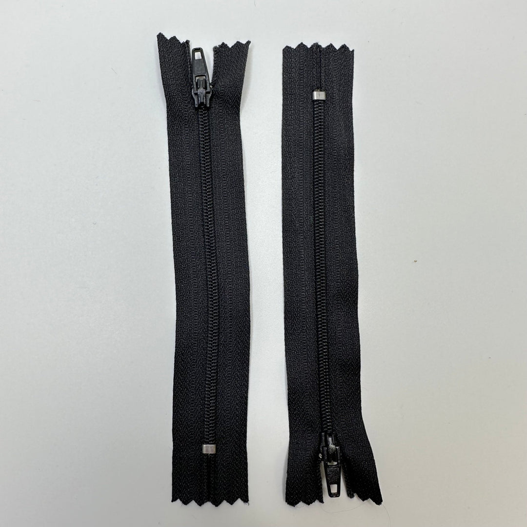 5.5" YKK Coil Zipper - Closed End - Black - True Deadstock supplies Fabric by private - Sustainable Textile | FABCYCLE