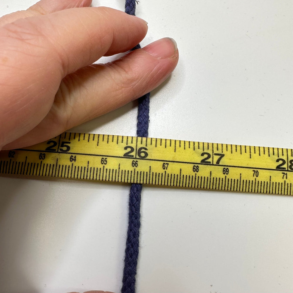 ⅕" (5mm) Braided Cording Trim - Dark Blue - 5M Bundle - True Deadstock supplies Fabric by private - Sustainable Textile | FABCYCLE