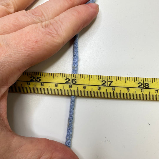 ⅕" (5mm) Braided Cording Trim - Light Blue - 3M Bundle - True Deadstock supplies Fabric by private - Sustainable Textile | FABCYCLE