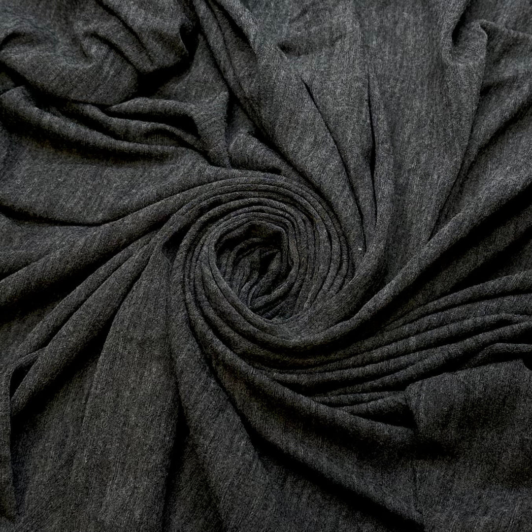 6 Feet Blue Eyes Finance - Marino Wool Knit - Dark Grey - 2.4M Bundle - True Deadstock fabric Fabric by private - Sustainable Textile | FABCYCLE