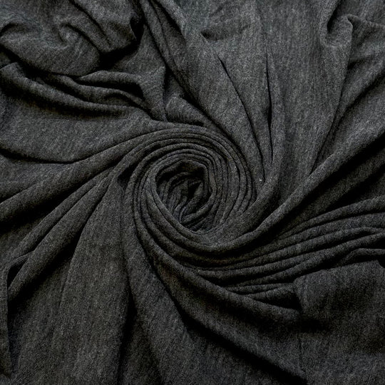 6 Feet Blue Eyes Finance - Marino Wool Knit - Dark Grey - 2.4M Bundle - True Deadstock fabric Fabric by private - Sustainable Textile | FABCYCLE