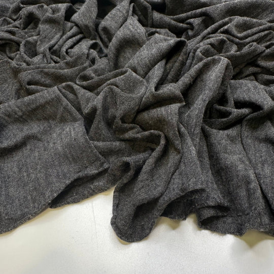 6 Feet Blue Eyes Finance - Marino Wool Knit - Dark Grey - 2.4M Bundle - True Deadstock fabric Fabric by private - Sustainable Textile | FABCYCLE
