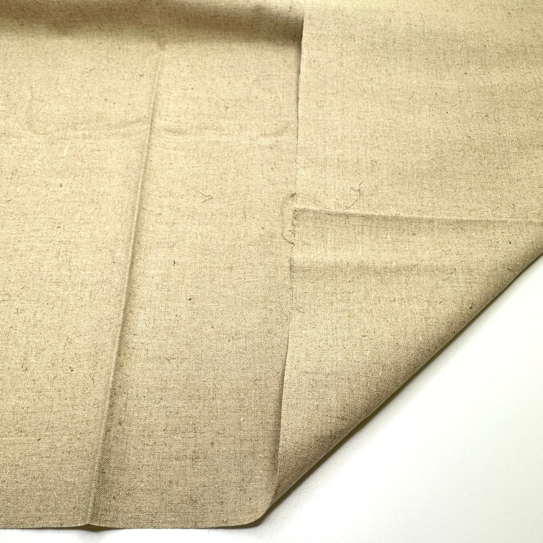 UB - Au Naturel - Linen Blend Woven - Light Beige - 0.6M Bundle - FABCYCLE Deadstock and Sustainble Fabrics and Sewing Supplies