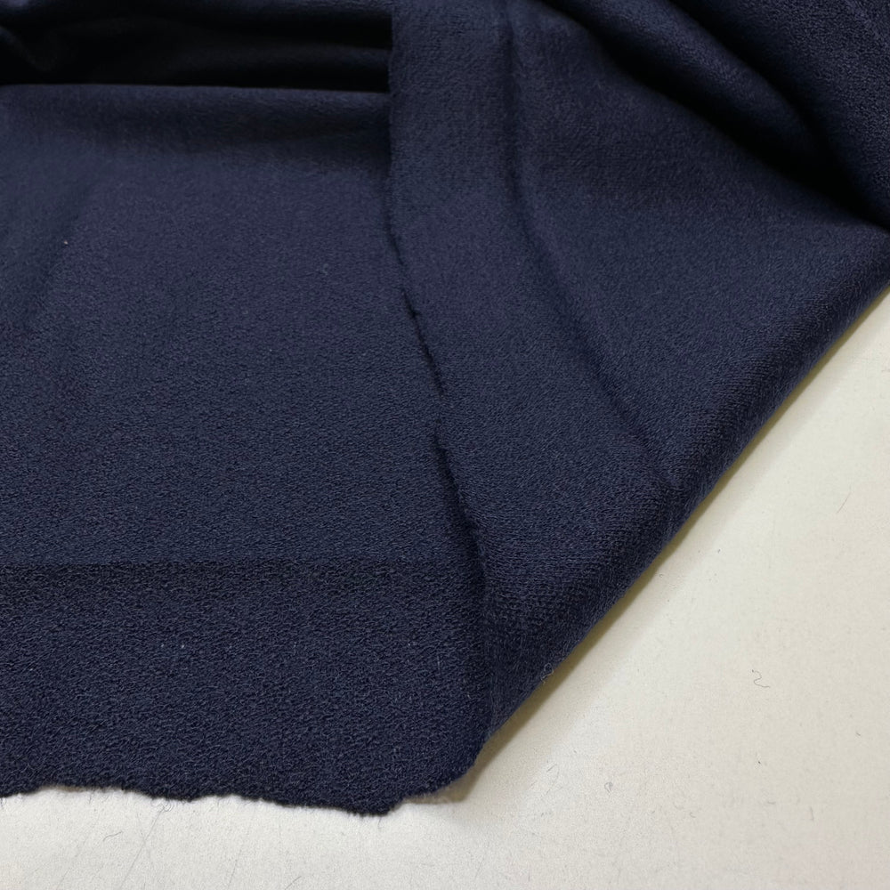 Fleece Navidad - Crepe Wool Woven - Navy - 3M Bundle - FABCYCLE Deadstock and Sustainble Fabrics and Sewing Supplies