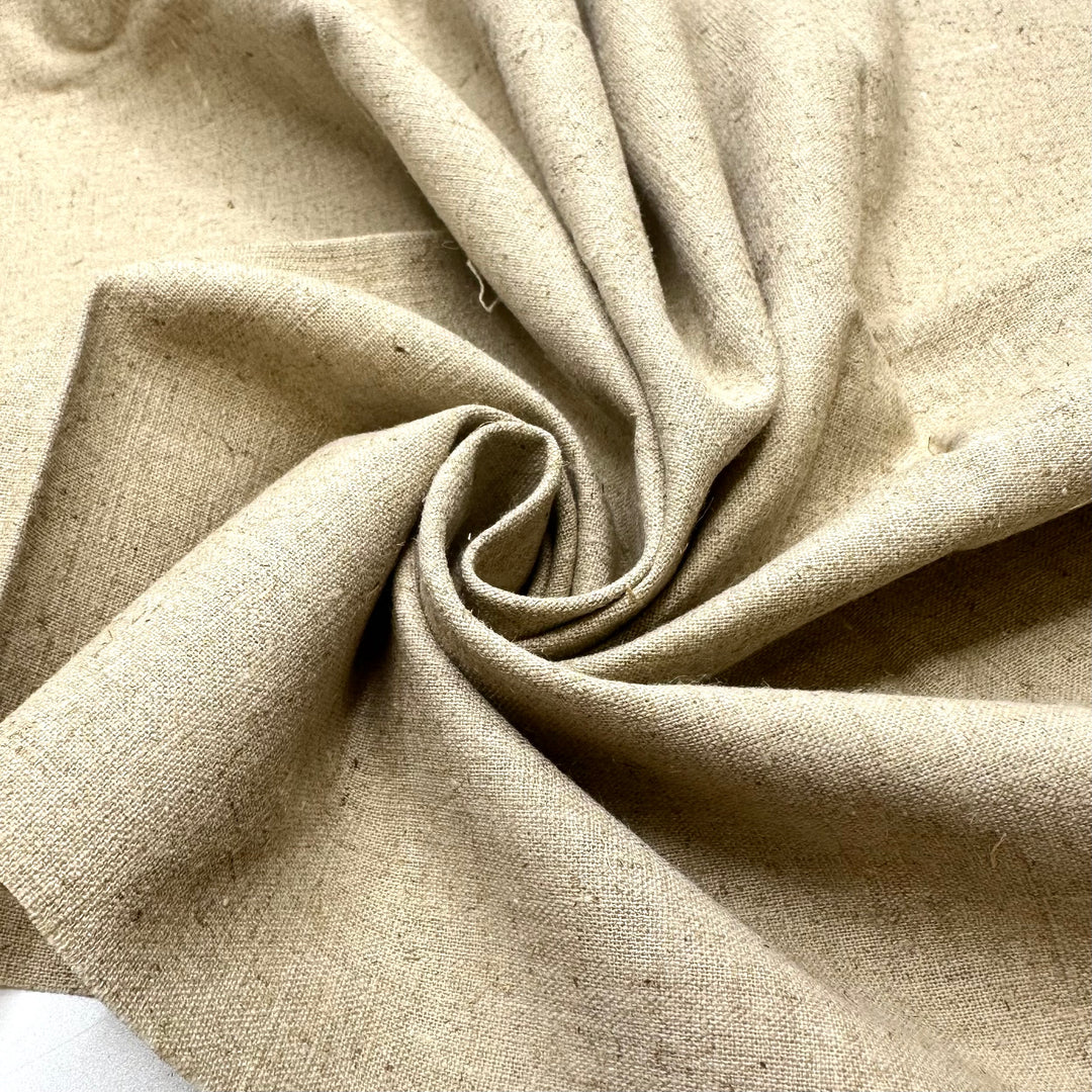 UB - Au Naturel - Linen Blend Woven - Light Beige - 0.6M Bundle - FABCYCLE Deadstock and Sustainble Fabrics and Sewing Supplies