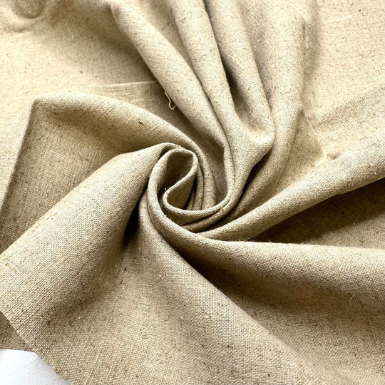 UB - Au Naturel - Linen Blend Woven - Light Beige - 0.6M Bundle - FABCYCLE Deadstock and Sustainble Fabrics and Sewing Supplies