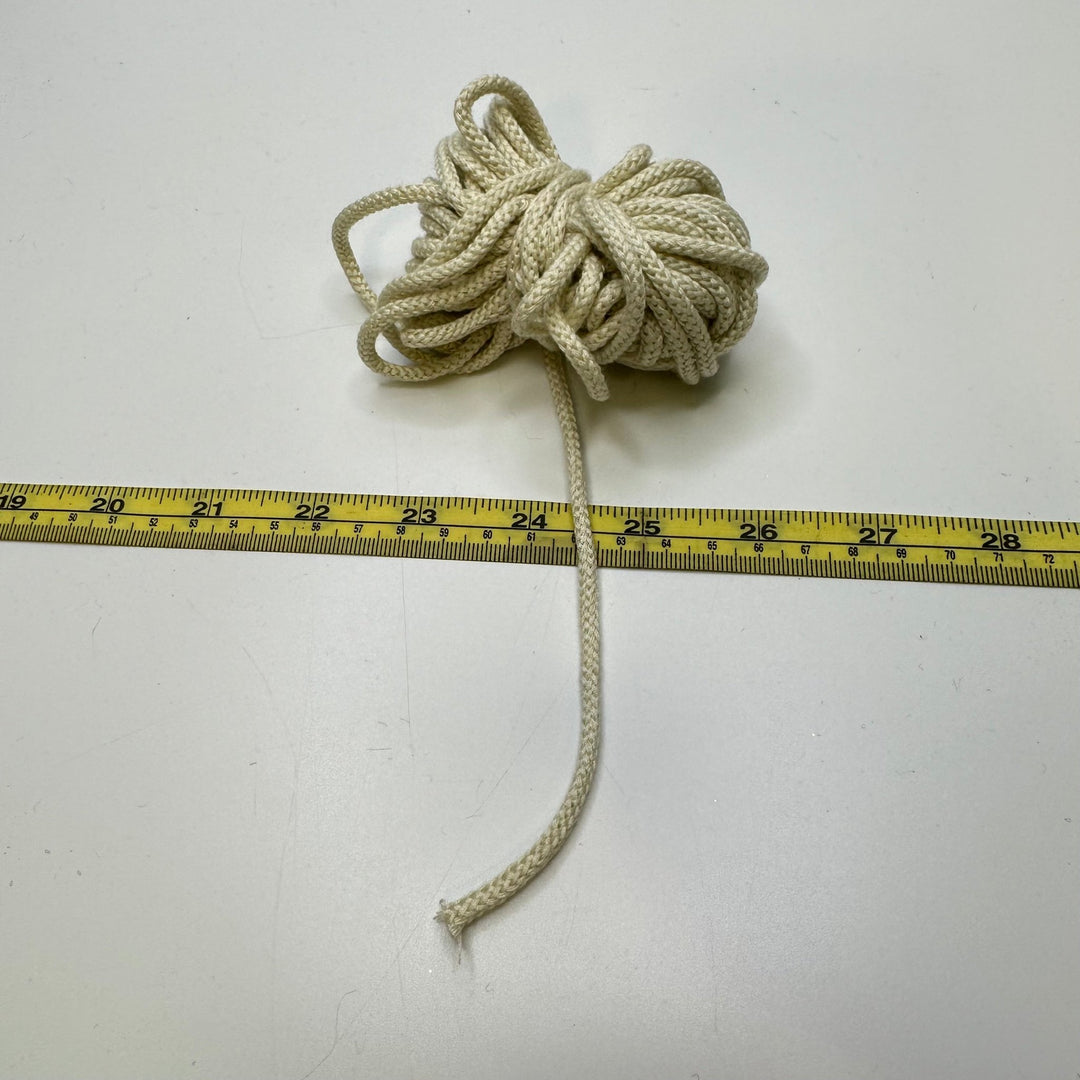 ¼" (6mm) Braided Cording Trim - Cream - 9.8M Bundle - True Deadstock supplies Fabric by private - Sustainable Textile | FABCYCLE