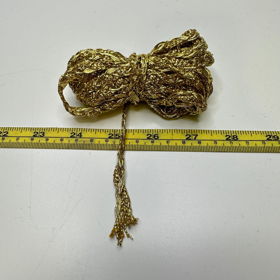 ¼" (6mm) Braided Trim - Gold - 5M Bundle - True Deadstock supplies Fabric by private - Sustainable Textile | FABCYCLE