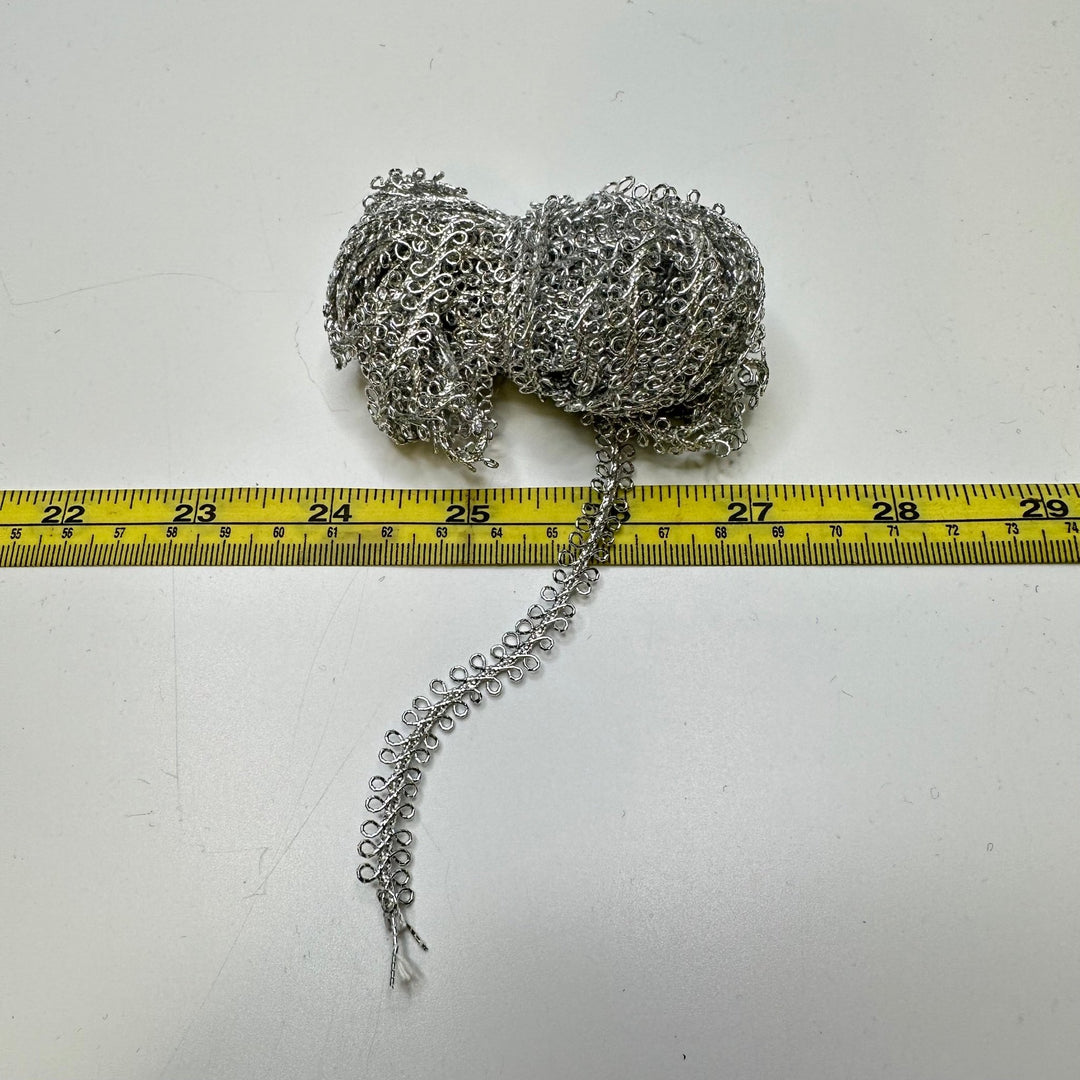 ¼" (6mm) Braided Trim - Silver - 4.85M Bundle - True Deadstock supplies Fabric by private - Sustainable Textile | FABCYCLE