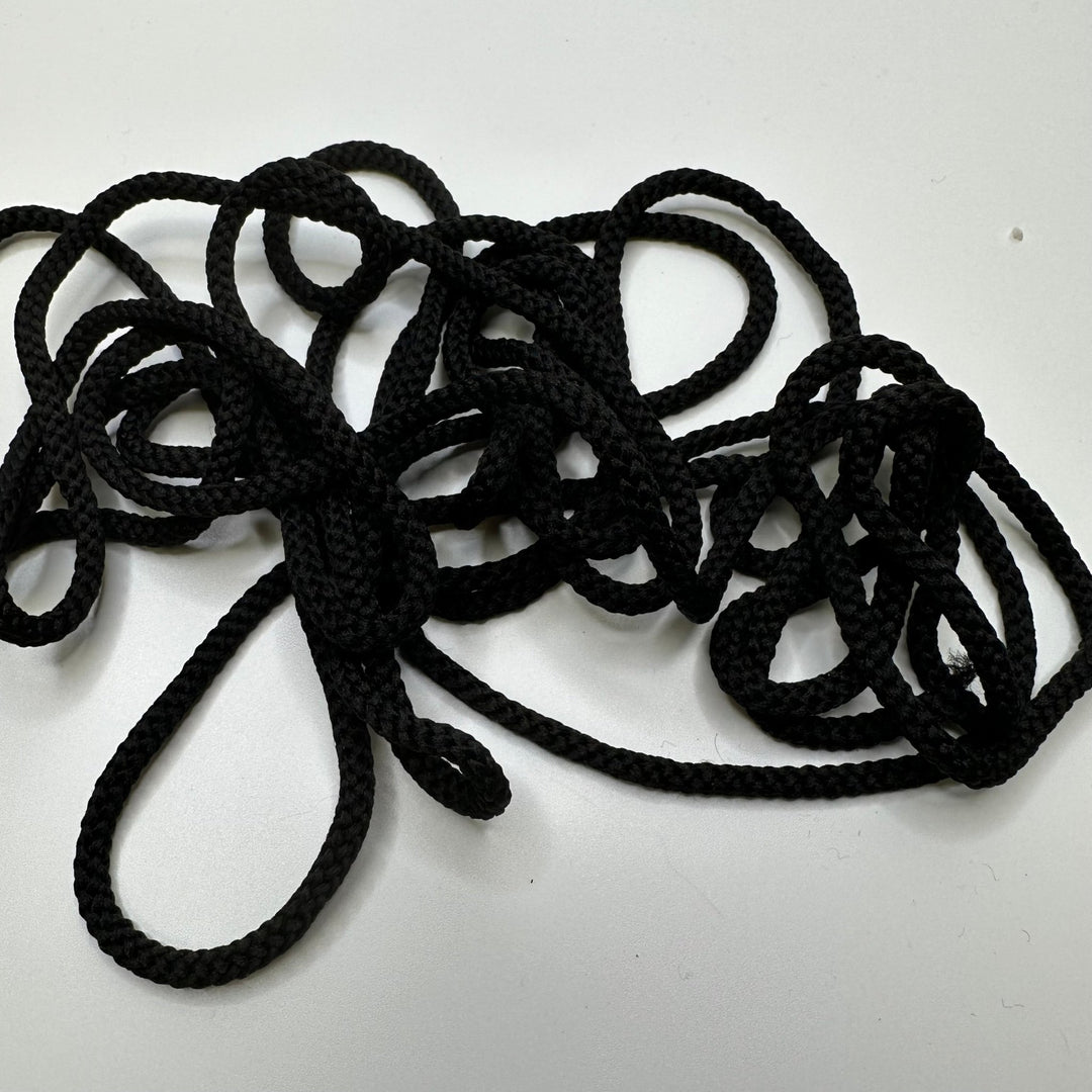 ¼" (6mm) Cording Trim - Black - 2M Bundle - True Deadstock supplies Fabric by private - Sustainable Textile | FABCYCLE