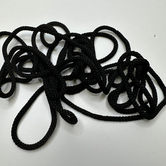 ¼" (6mm) Cording Trim - Black - 2M Bundle - True Deadstock supplies Fabric by private - Sustainable Textile | FABCYCLE