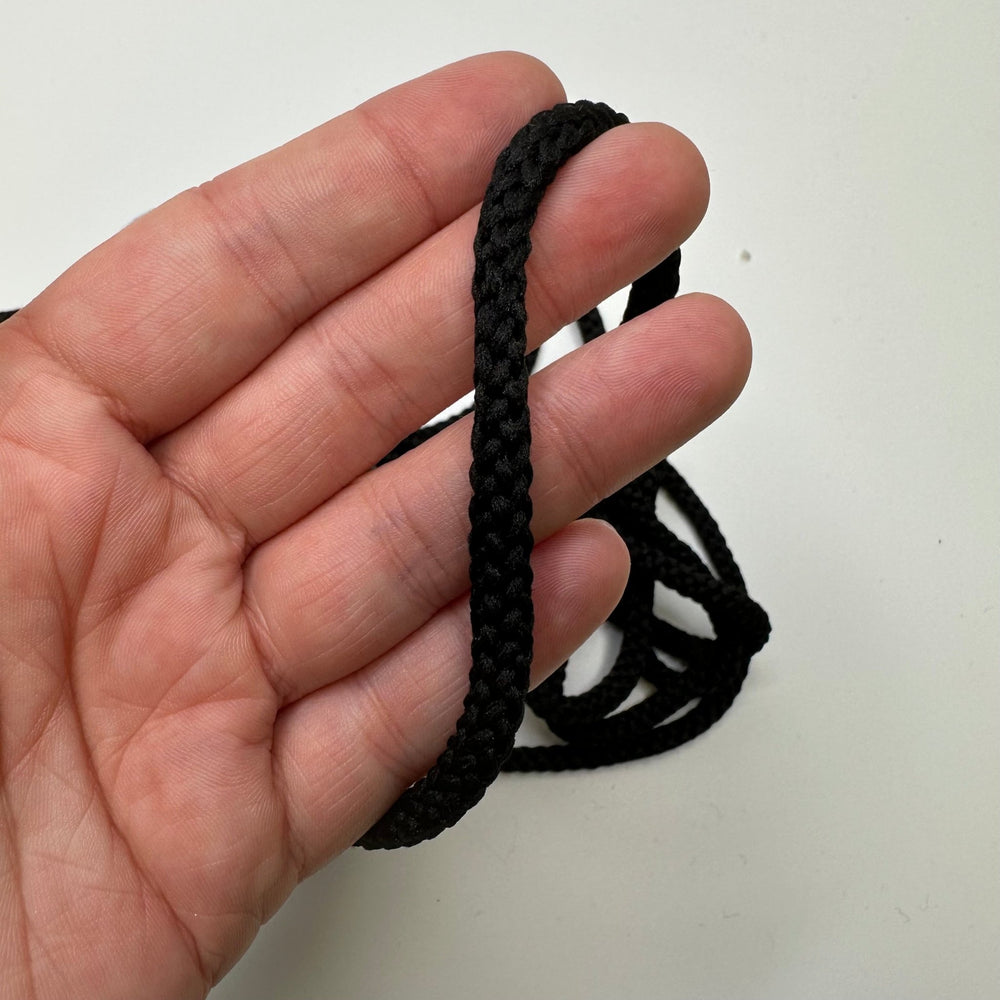 ¼" (6mm) Cording Trim - Black - 2M Bundle - True Deadstock supplies Fabric by private - Sustainable Textile | FABCYCLE