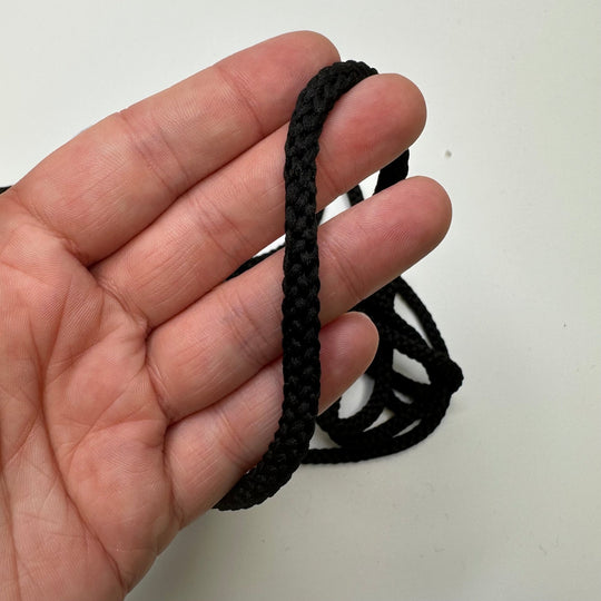 ¼" (6mm) Cording Trim - Black - 2M Bundle - True Deadstock supplies Fabric by private - Sustainable Textile | FABCYCLE