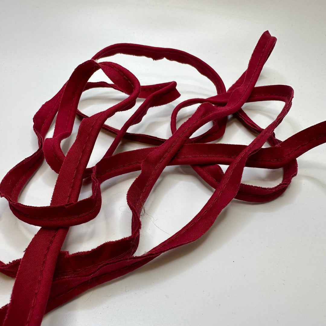 ¼" (6mm) Cording Trim - Burgundy - 2M Bundle - True Deadstock supplies Fabric by private - Sustainable Textile | FABCYCLE